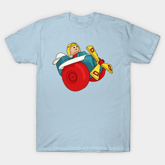 Vintage Helicopter Pull Toy T-Shirt by Slightly Unhinged